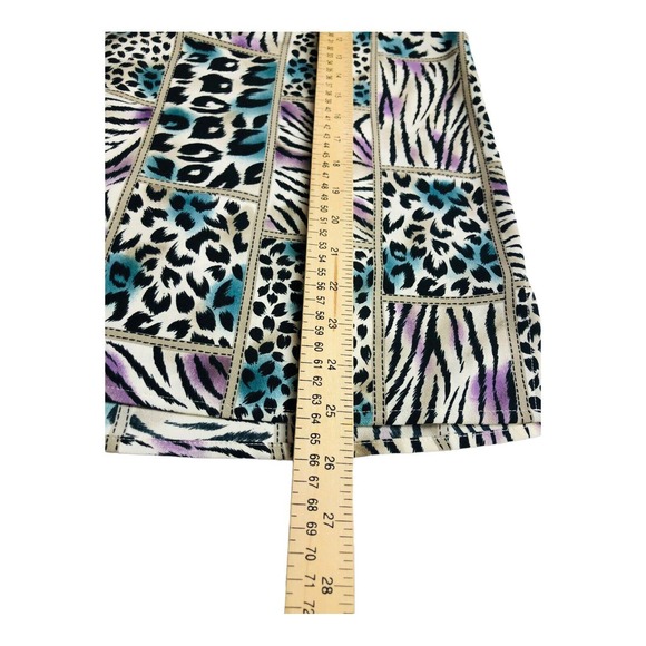 2686 VTG Alfred Dunner Animal Print Collard Button Up Blouse Sz 14 - Picture 9 of 10